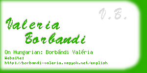 valeria borbandi business card